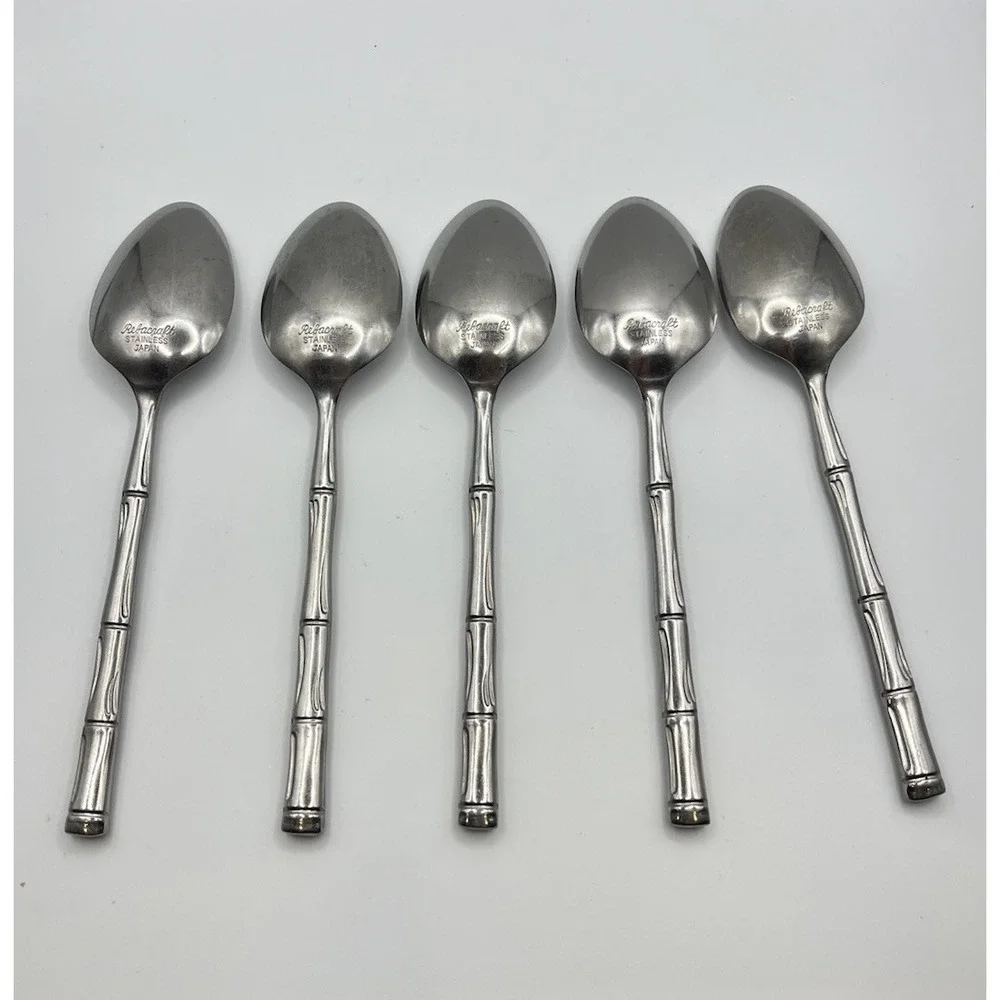 Reed & Barton Rebacraft Regal Bamboo Teaspoons 6-1/4